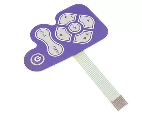 EMI RFI Shielding Custom Membrane Switch Including ZIF Or FPC Connector and PET Circuit Layer Optimized for Control Panels