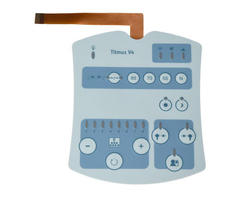 China Silk Screen Printing LED Membrane Switch 0.1-0.4mm Black